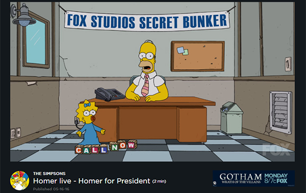 ホーマー・シンプソン アニメーション電話 FOX、「ザ・シンプソンズ」でアニメ番組初の生放送を実現。視聴者の