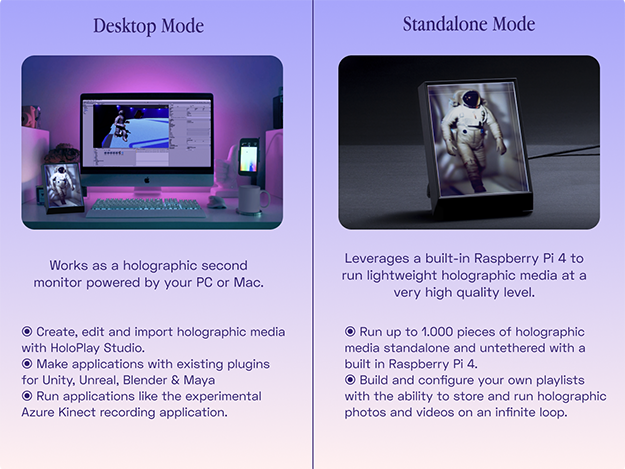 Looking Glass Factory、パーソナルホログラフディスプレイ「Looking