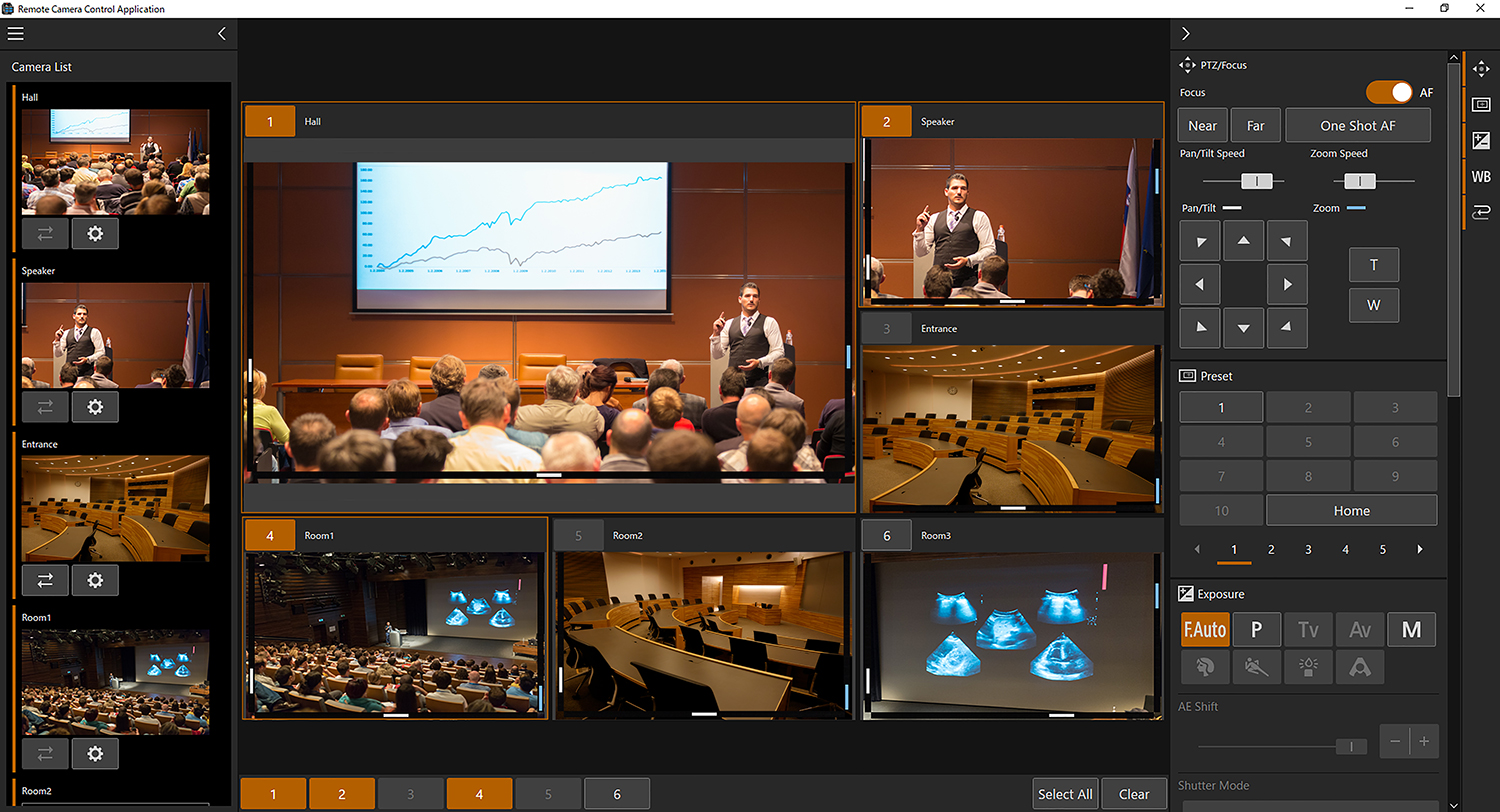 キヤノンPTZカメラリモートカメラコントロールアプリ