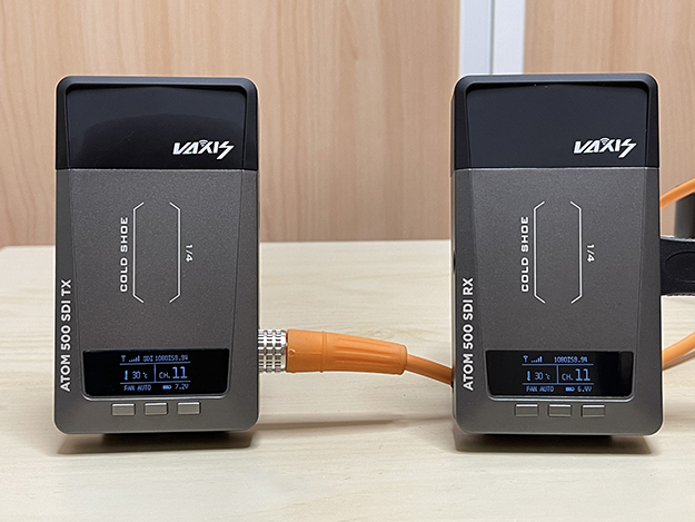 Vaxisのワイヤレス映像伝送システム「ATOM 500 SDI」5セット同時