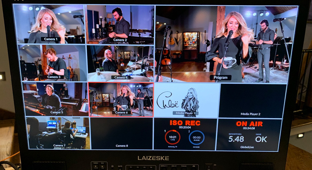 Blackmagic Design製品事例： ジョン・ドリスケル・ホプキンス・バンド、アルバム「LONESOME HIGH」 発売コンサートライブ配信の場合3