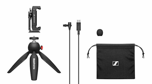 ゼンハイザー、スマートフォン用マイク・クランプ・三脚セット「Mobile