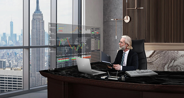 透過型OLEDサイネージモニター説明写真