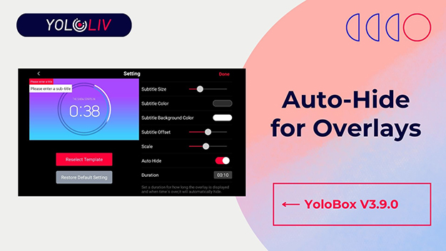 YoloLiv 、YoloBox v3.9.0リリース。YoloCastデスティネーション、カウントダウンタイマー用BGM、新しいソーシャルオーバーレイとグラフィックの自動非表示などを追加