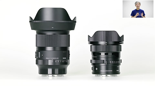 SIGMA 24mm F1.4 DG DN レンズ　シグマ シグマ、オンラインプレゼンテーションで「SIGMA 20mm F1.4 DG